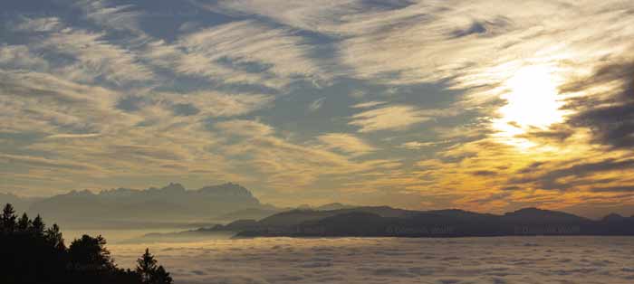 Sonnenuntergang am Pfänderrücken