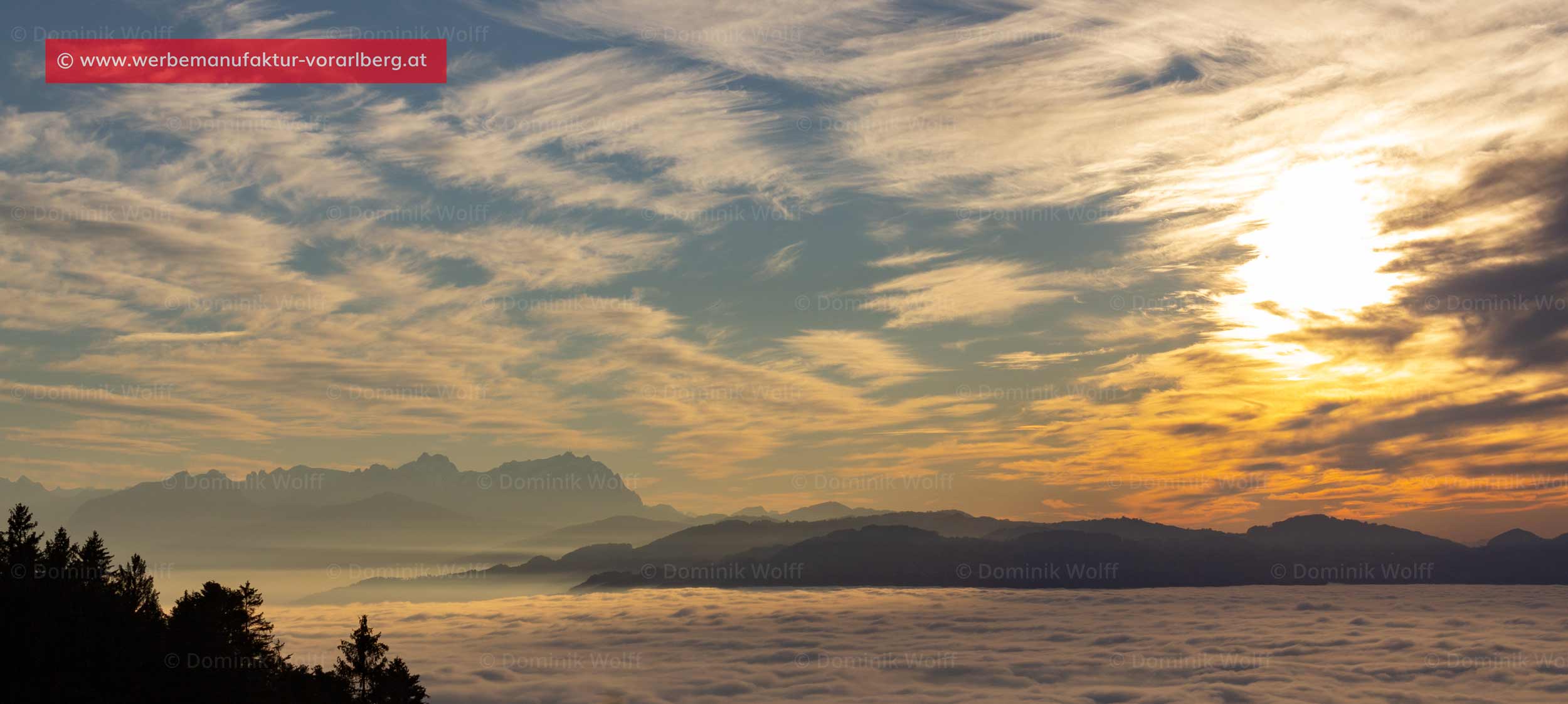 Bild + Foto - Sonnenuntergang am Appenzellerland