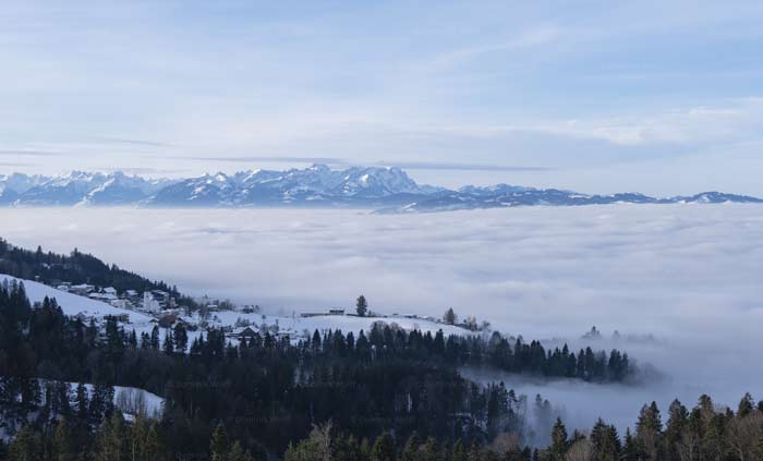 Nebelgrenze am Pfändermassiv