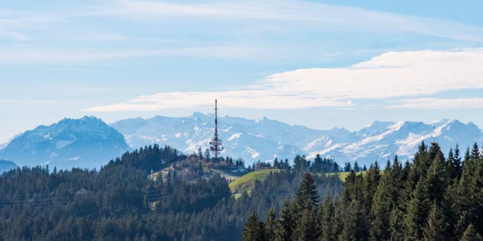 Pfänder mit Schweizer Alpen