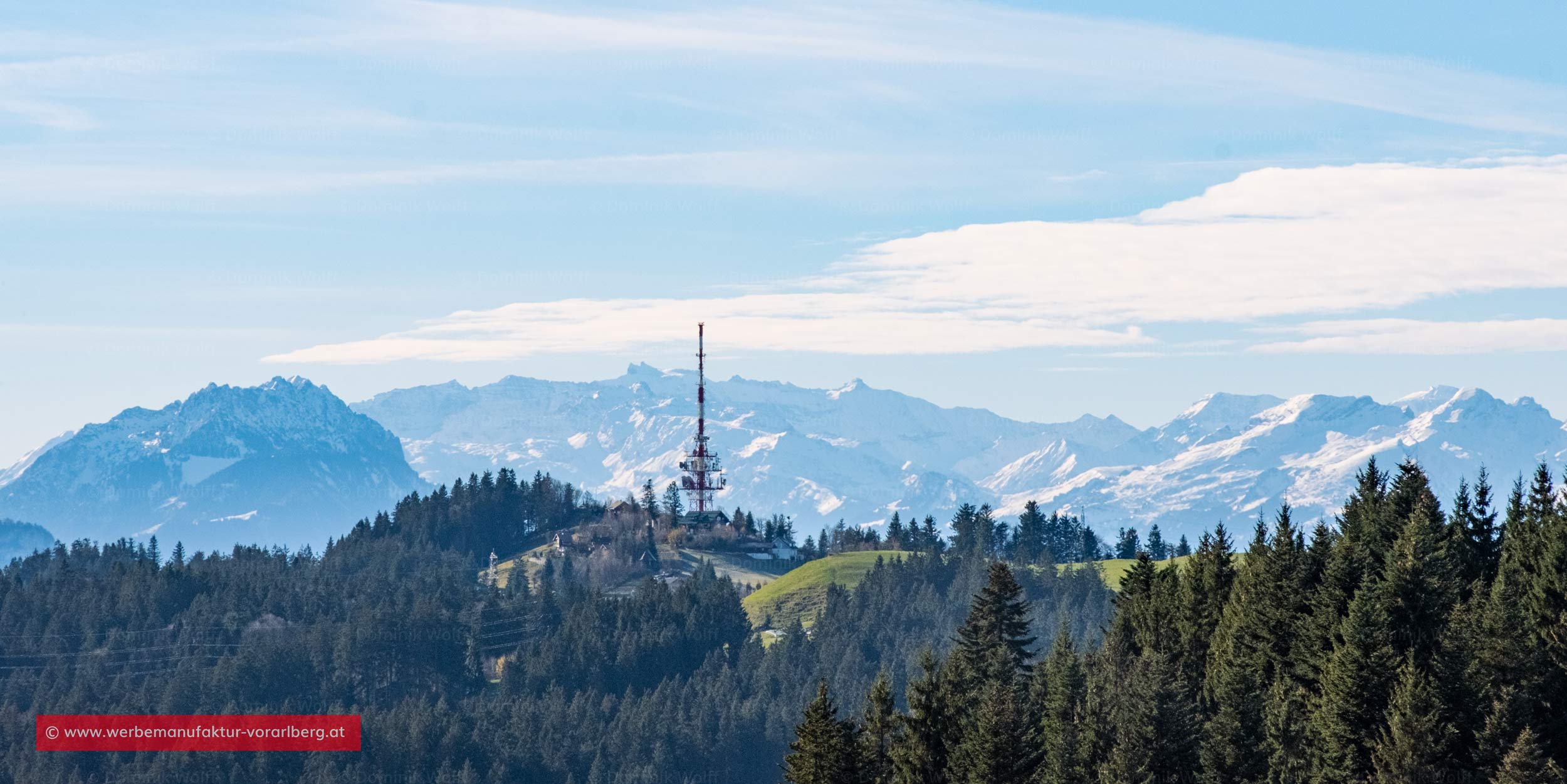 Pfänder mit Schweizer Alpen