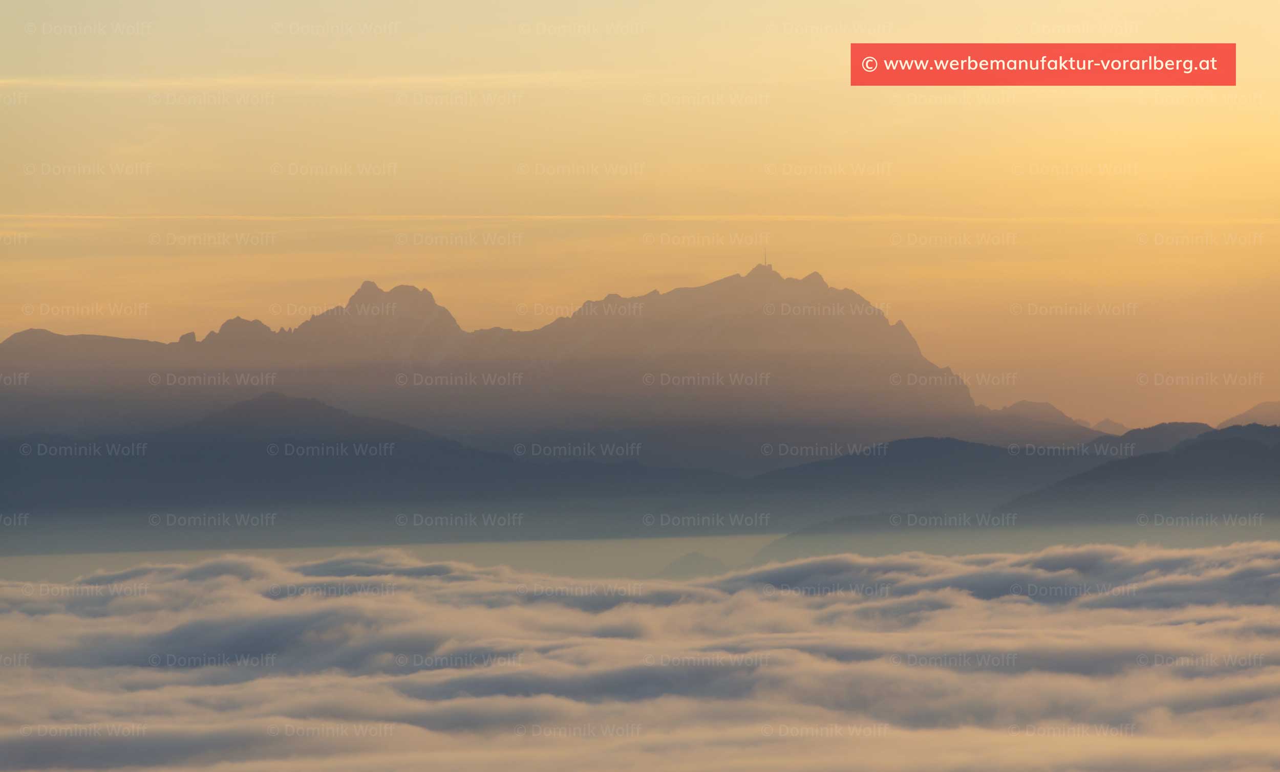 Bild + Foto - Der Tag endet am Säntis